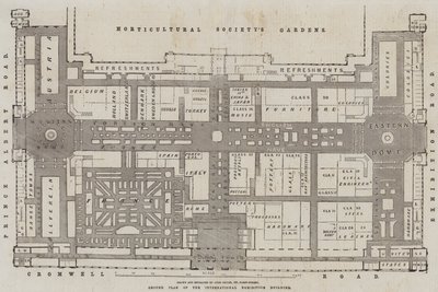 Ground Plan of the International Exhibition Building by John Dower
